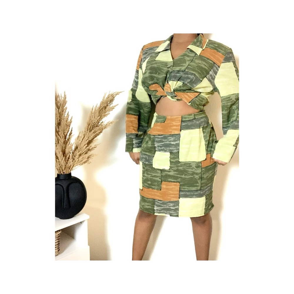 2 piece re-worked Suit Set by Ashley Stewart.